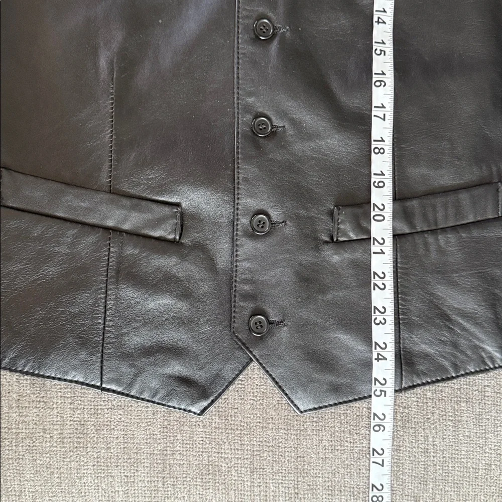 Scully Mens Genuine Lambskin Leather Vest Black Western Biker Cowboy Ranch 48 - Picture 8 of 11